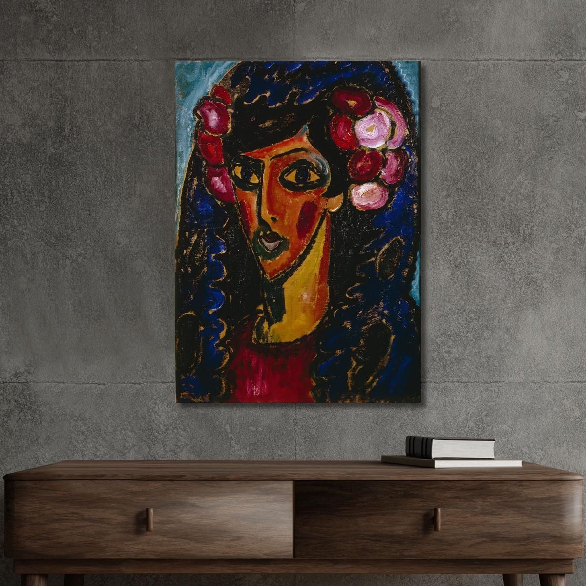 The Blue Mantilla Alexej von Jawlensky avj114 canvas print 