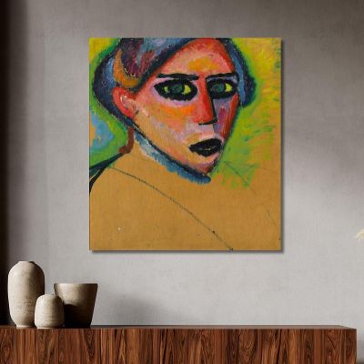 Woman'S Face Alexej von Jawlensky avj132 canvas print 