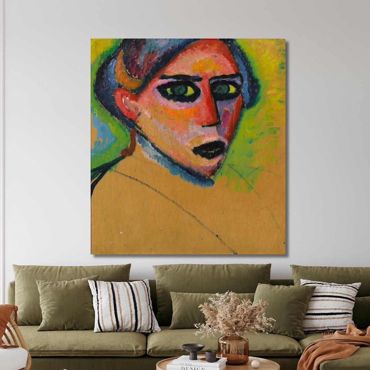 Woman'S Face Alexej von Jawlensky avj132 canvas print 