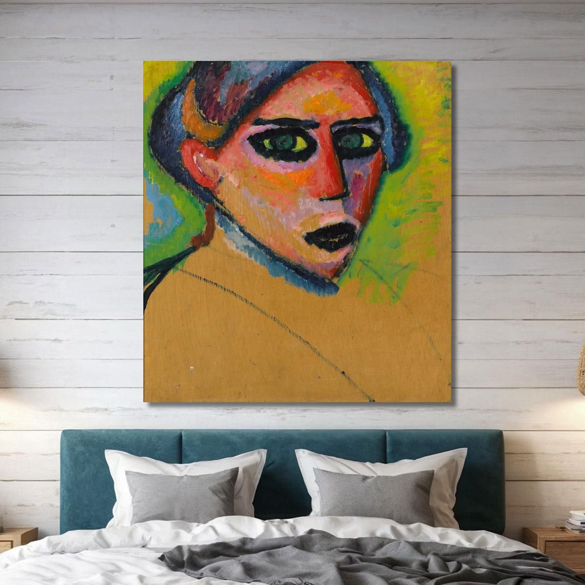 Woman'S Face Alexej von Jawlensky avj132 canvas print 