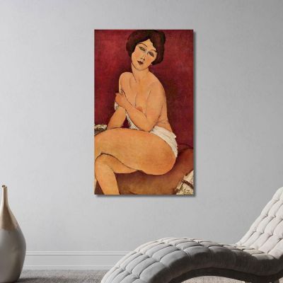 Nude Sitting On A Divan Amedeo Modigliani amd4 canvas print 