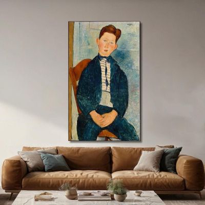 Boy In A Striped Sweater Amedeo Modigliani amd8 canvas print 