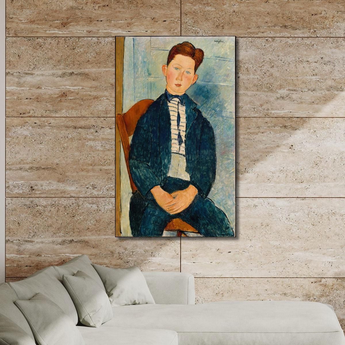 Boy In A Striped Sweater Amedeo Modigliani amd8 canvas print 