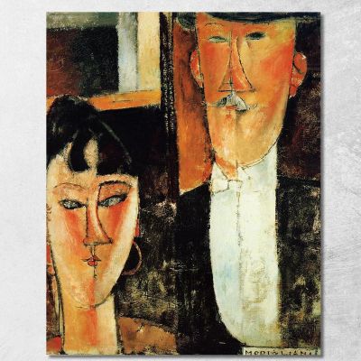 Bride And Groom Amedeo Modigliani amd10 canvas print 