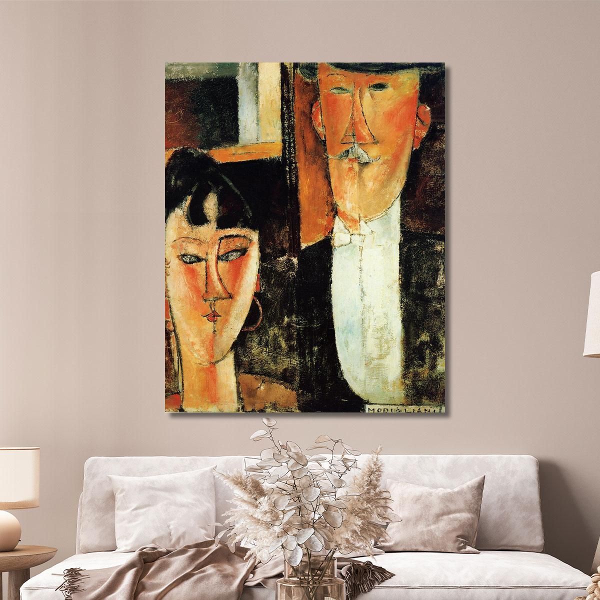 Bride And Groom Amedeo Modigliani amd10 canvas print 