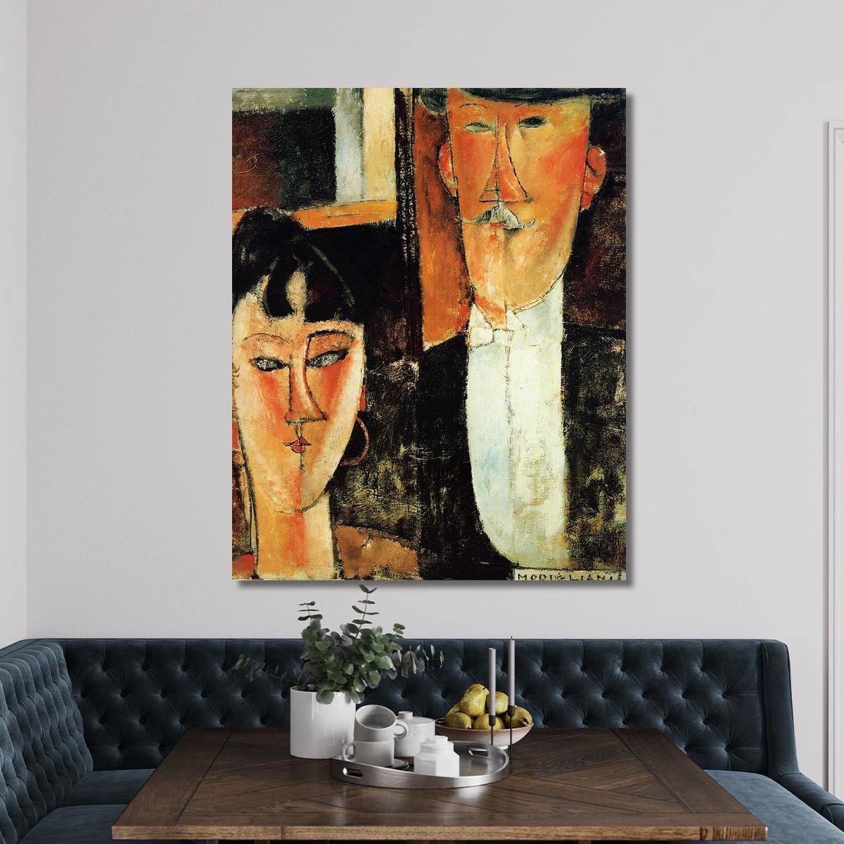 Bride And Groom Amedeo Modigliani amd10 canvas print 