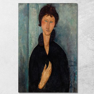 Woman With Blue Eyes Amedeo Modigliani amd14 canvas print 