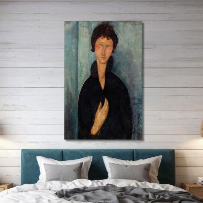 Woman With Blue Eyes Amedeo Modigliani amd14 canvas print 