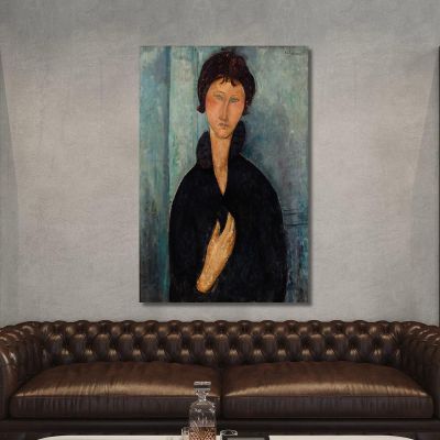 Woman With Blue Eyes Amedeo Modigliani amd14 canvas print 