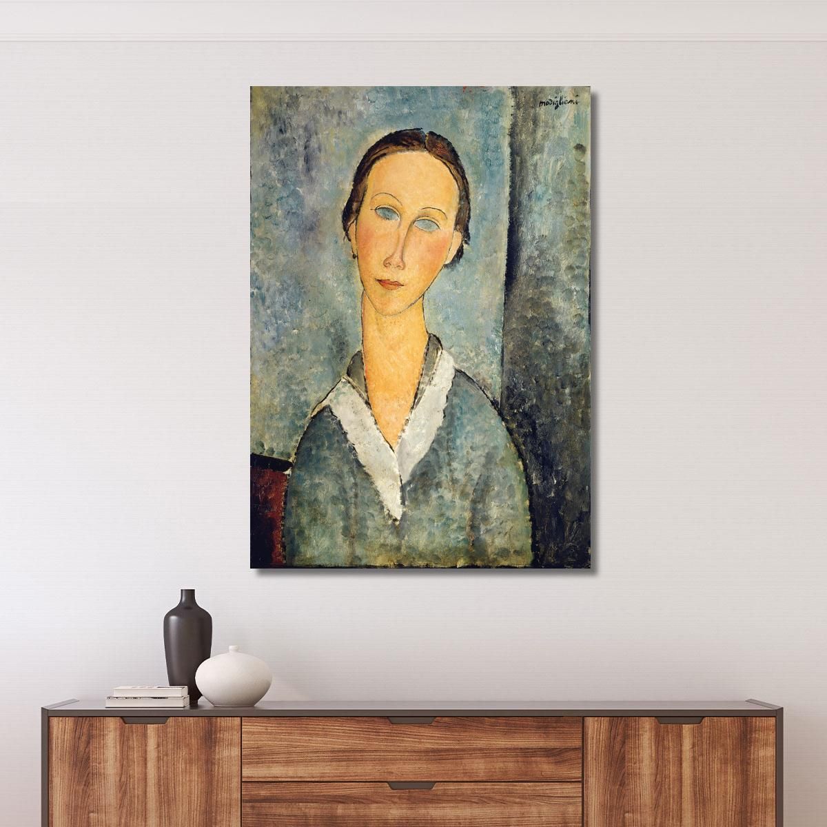 Girl In A Sailor'S Blouse Amedeo Modigliani amd16 canvas print 