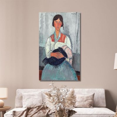 Gypsy Woman With Baby Amedeo Modigliani amd19 canvas print 