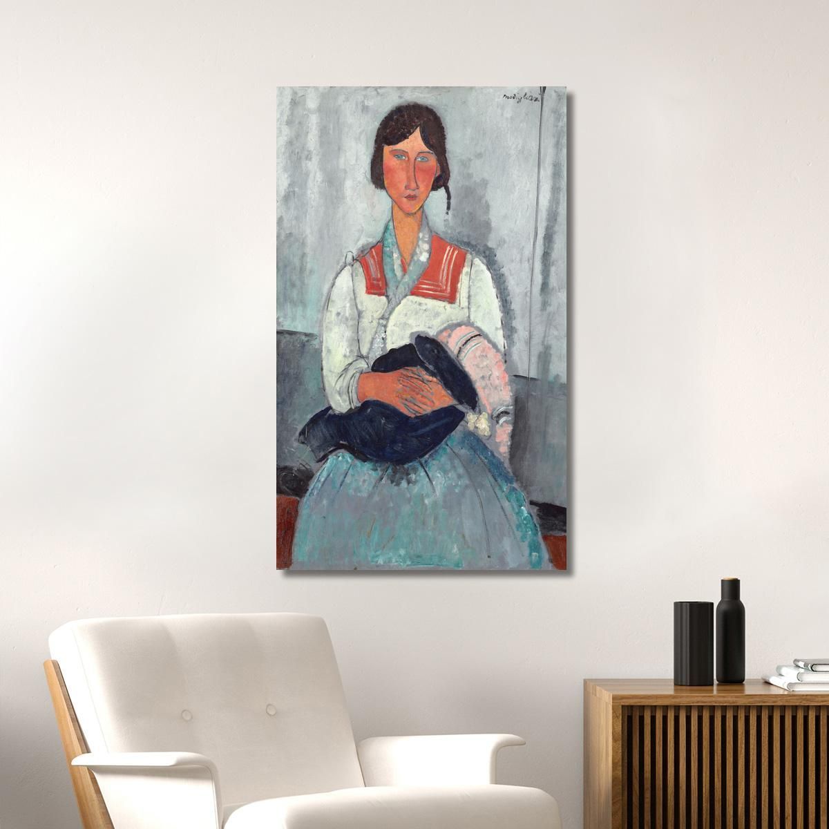 Gypsy Woman With Baby Amedeo Modigliani amd19 canvas print 