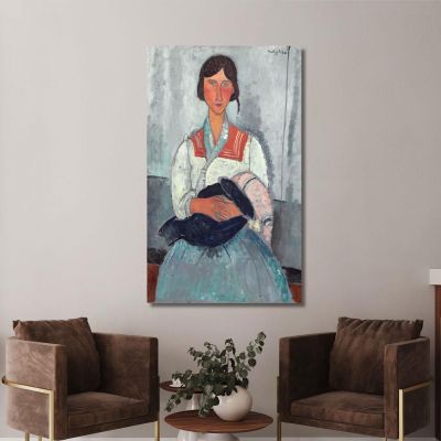 Gypsy Woman With Baby Amedeo Modigliani amd19 canvas print 