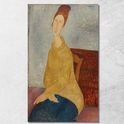 Jeanne Hebuterne In Yellow Sweater Amedeo Modigliani amd21 canvas print 