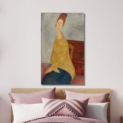 Jeanne Hebuterne In Yellow Sweater Amedeo Modigliani amd21 canvas print 