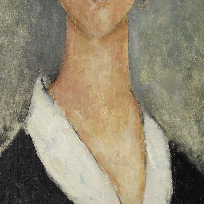 Young Girl With Dark Hair Amedeo Modigliani amd28 canvas print