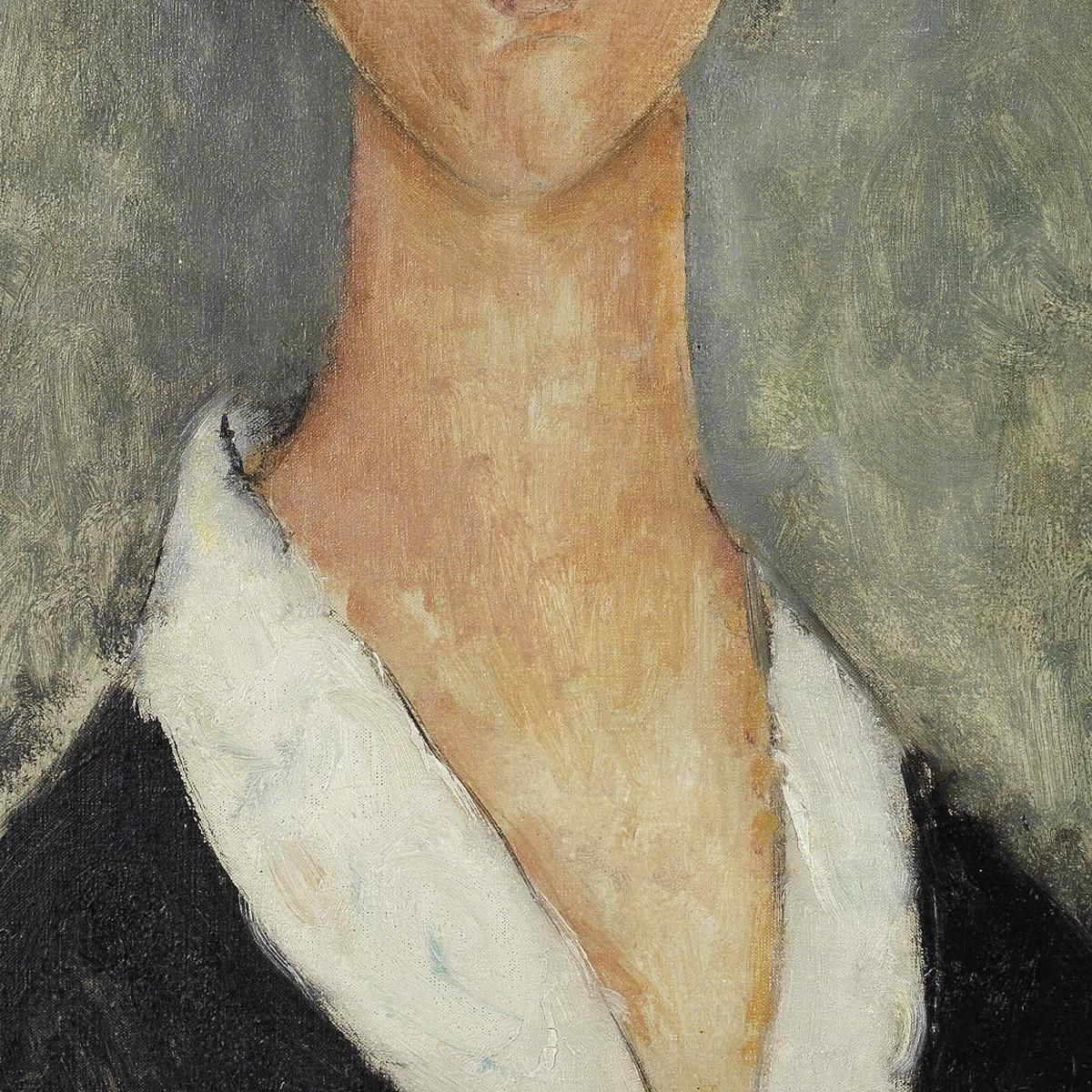 Young Girl With Dark Hair Amedeo Modigliani amd28 canvas print