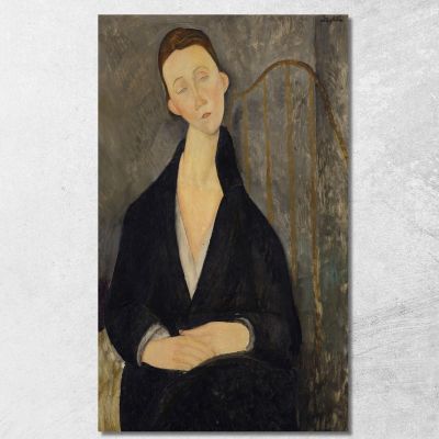 Lunia Czechowska In The Black Dress Amedeo Modigliani amd33 canvas print 