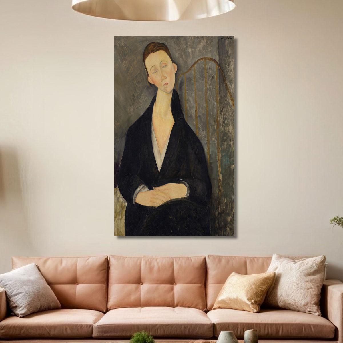 Lunia Czechowska In The Black Dress Amedeo Modigliani amd33 canvas print 