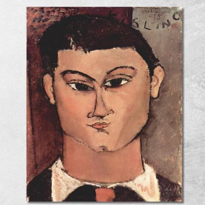 Portrait Of Moise Kisling Amedeo Modigliani amd61 canvas print 