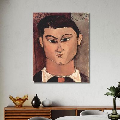 Portrait Of Moise Kisling Amedeo Modigliani amd61 canvas print 