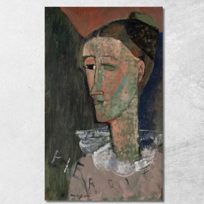 Self-Portrait As Pierrot Amedeo Modigliani amd69 canvas print 