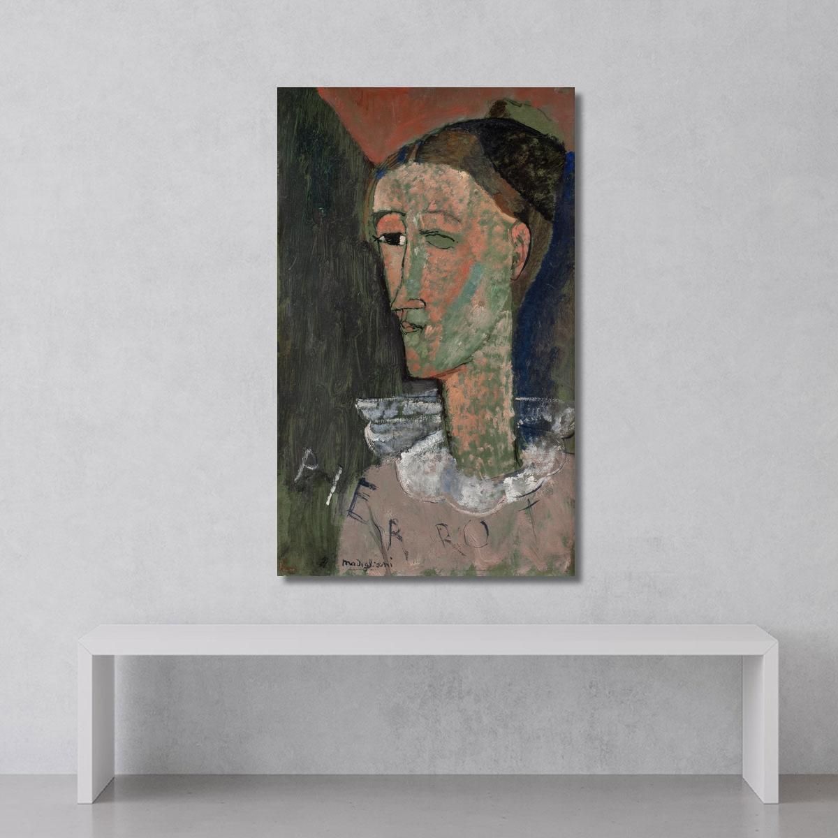 Self-Portrait As Pierrot Amedeo Modigliani amd69 canvas print 