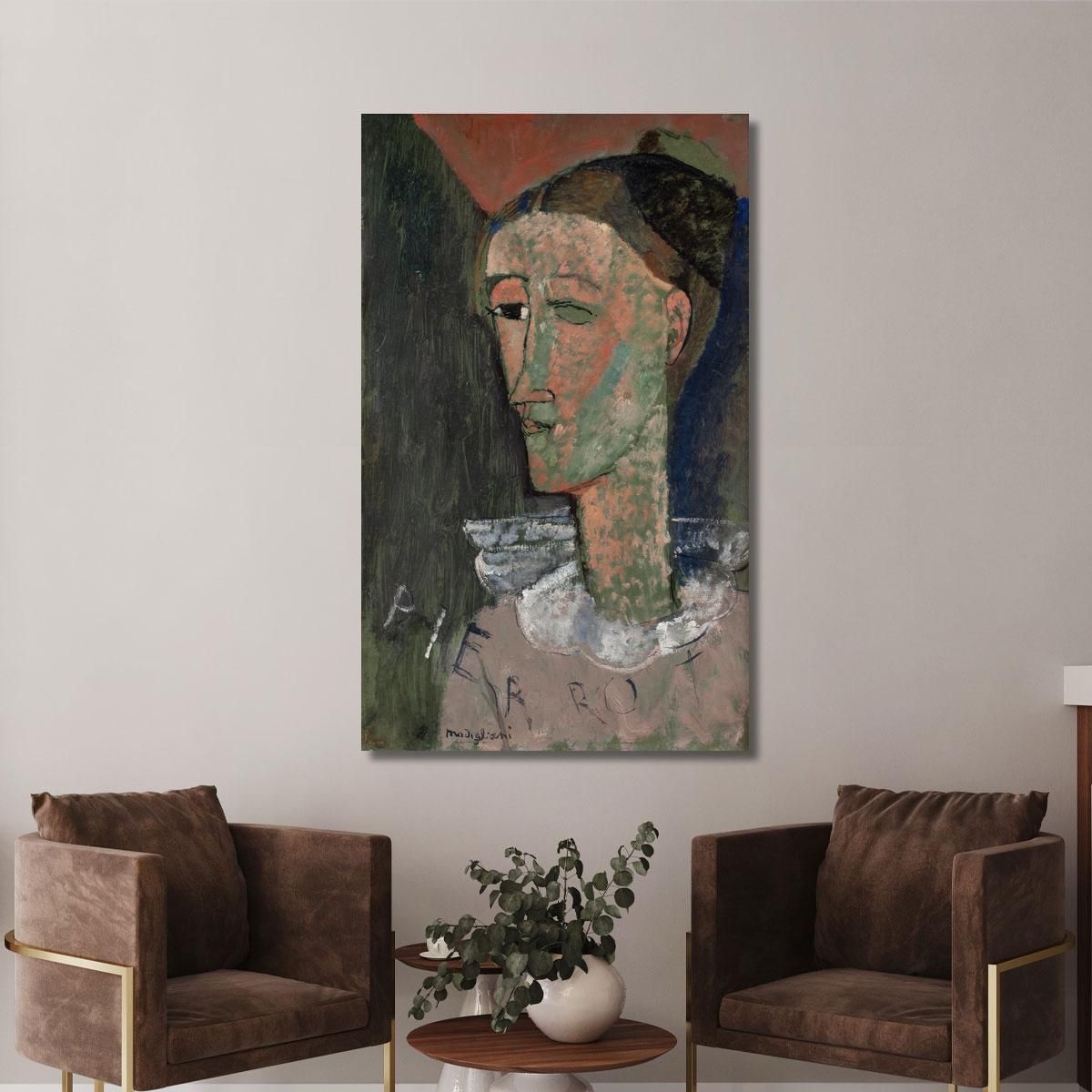 Self-Portrait As Pierrot Amedeo Modigliani amd69 canvas print 