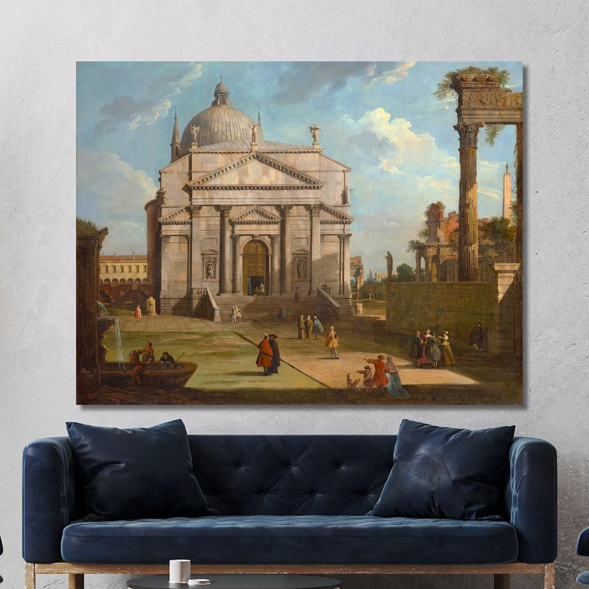 A Capriccio With The Church Of The Redentore Canaletto cnl1 canvas print 