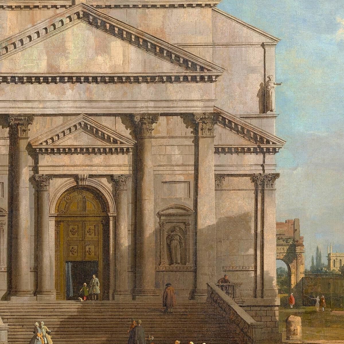 A Capriccio With The Church Of The Redentore Canaletto cnl1 canvas print