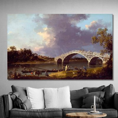 A View Of Walton Bridge Canaletto cnl4 canvas print 