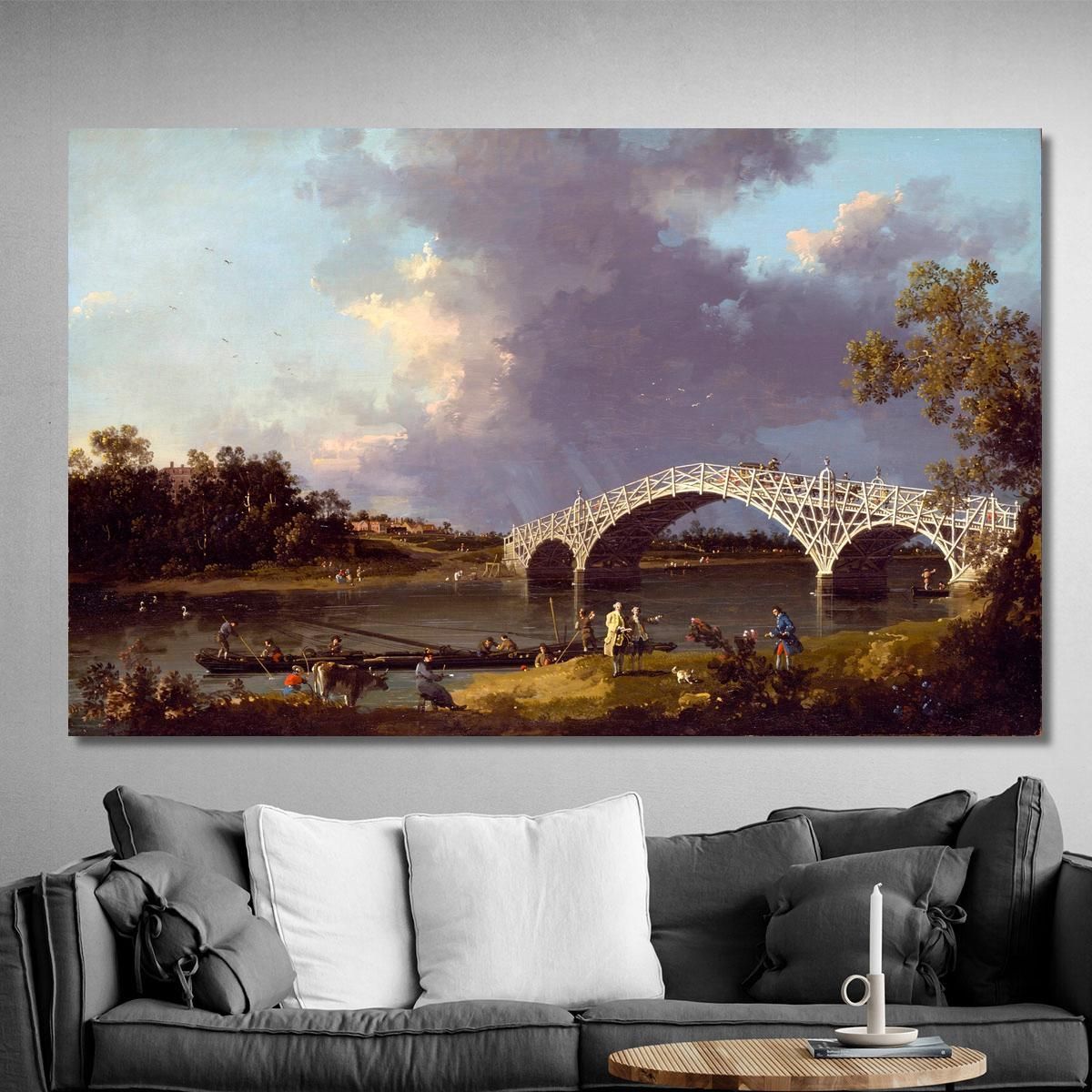 A View Of Walton Bridge Canaletto cnl4 canvas print 