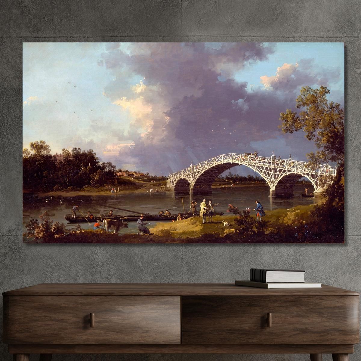 A View Of Walton Bridge Canaletto cnl4 canvas print 