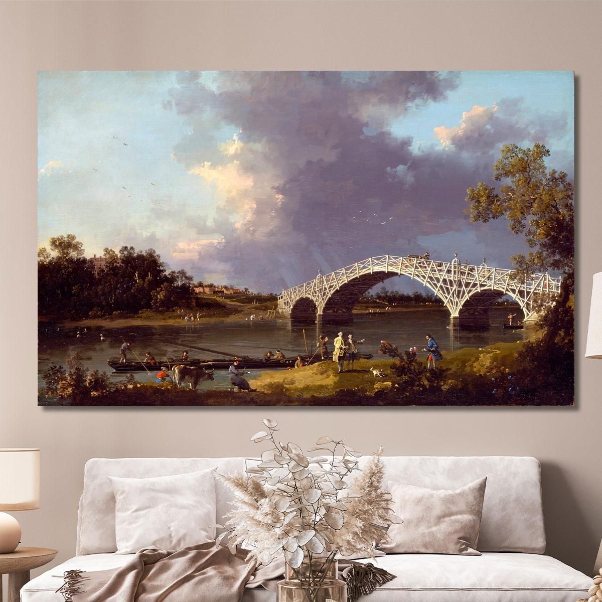A View Of Walton Bridge Canaletto cnl4 canvas print 