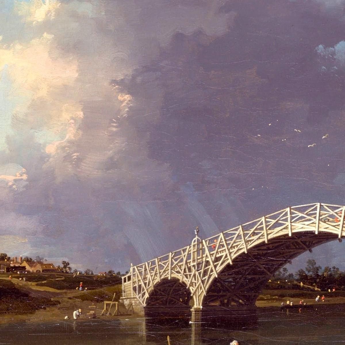 A View Of Walton Bridge Canaletto cnl4 canvas print