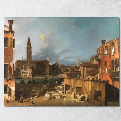 The Stonemason'S Yard Canaletto cnl14 canvas print 