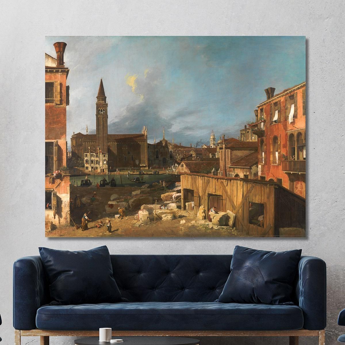 The Stonemason'S Yard Canaletto cnl14 canvas print 