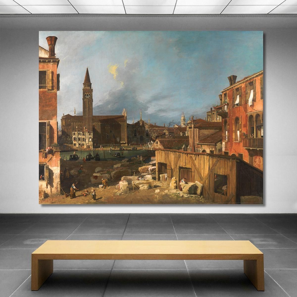 The Stonemason'S Yard Canaletto cnl14 canvas print 