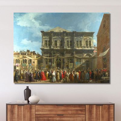 The Feast Day Of Saint Roch Canaletto cnl18 canvas print 