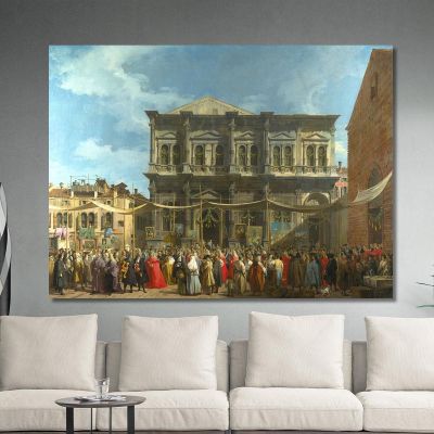 The Feast Day Of Saint Roch Canaletto cnl18 canvas print 