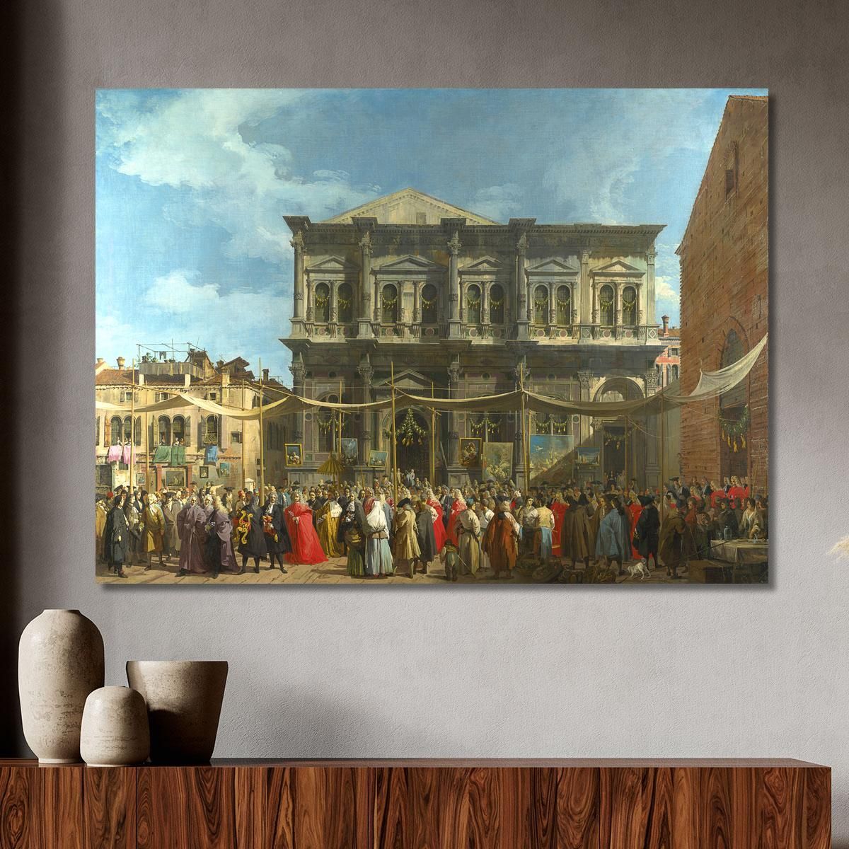 The Feast Day Of Saint Roch Canaletto cnl18 canvas print 