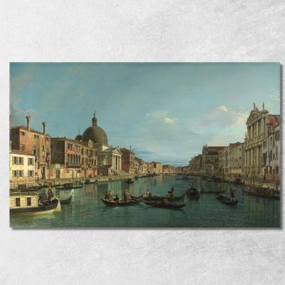 The Grand Canal With S. Simeone Piccolo Canaletto cnl19 canvas print 