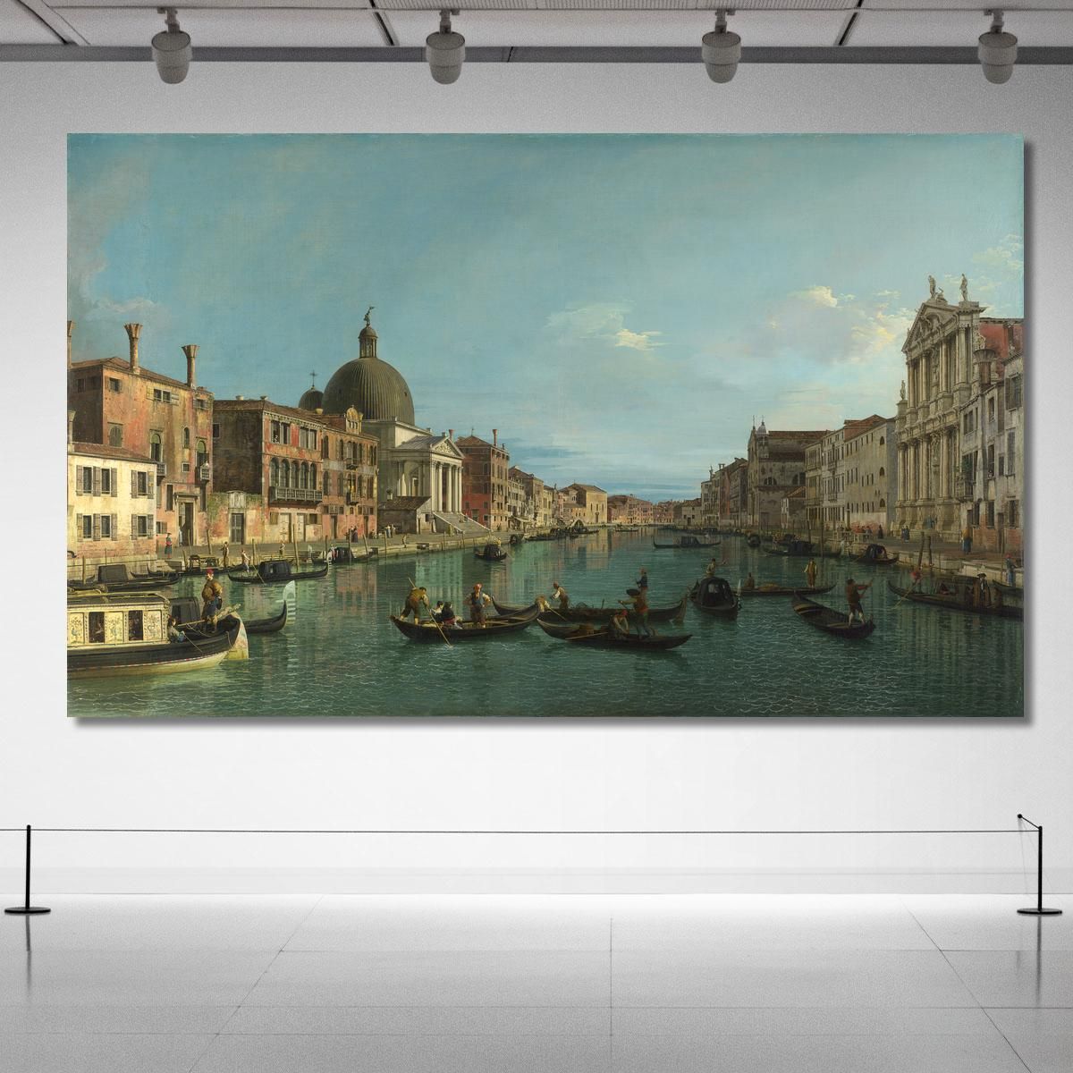 The Grand Canal With S. Simeone Piccolo Canaletto cnl19 canvas print 