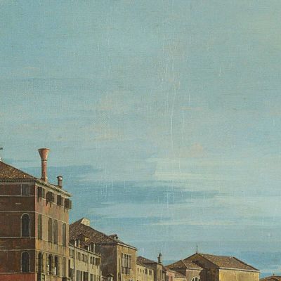 The Grand Canal With S. Simeone Piccolo Canaletto cnl19 canvas print