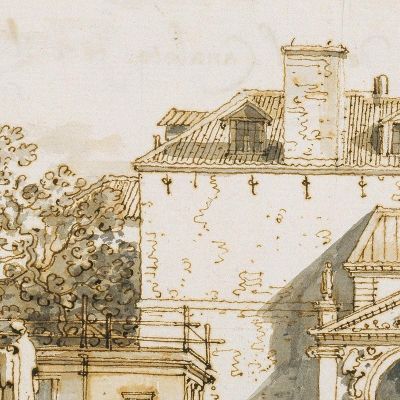 Capriccio With Reminiscences Of Westminster Bridge And Richmond House Canaletto cnl23 canvas print