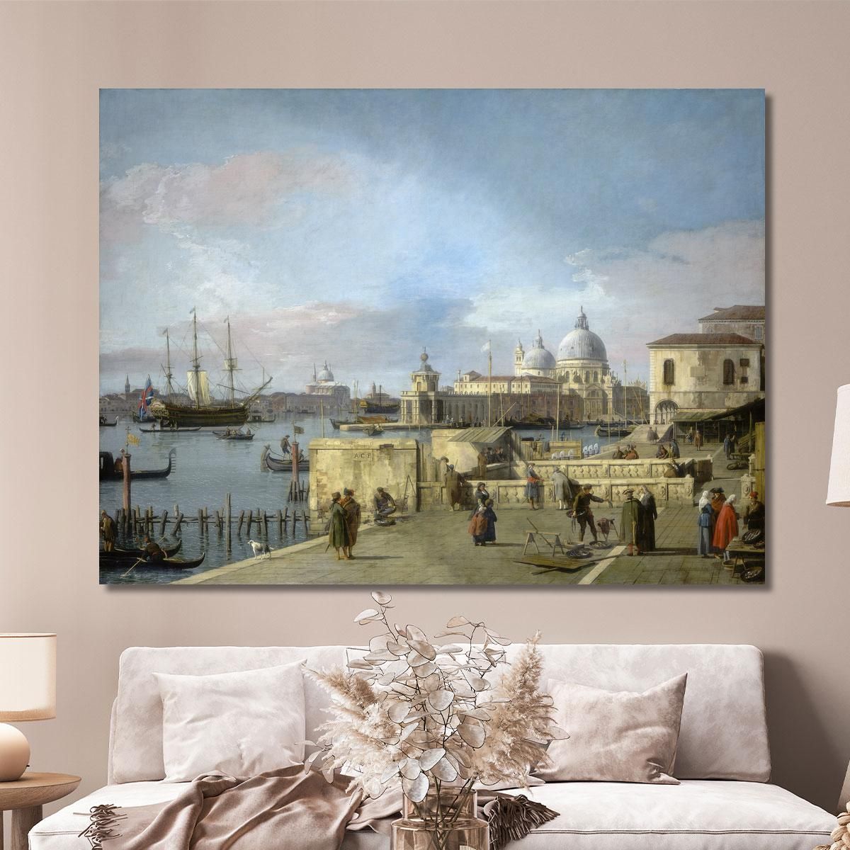 Entrance To The Grand Canal From The Molo Canaletto cnl26 canvas print 