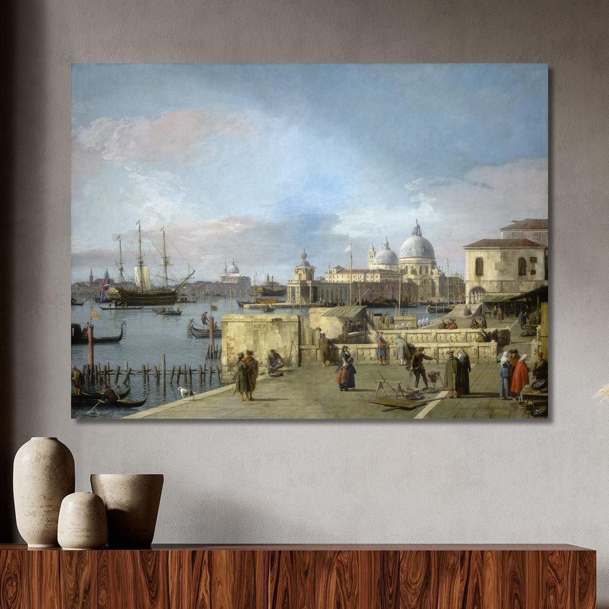 Entrance To The Grand Canal From The Molo Canaletto cnl26 canvas print 