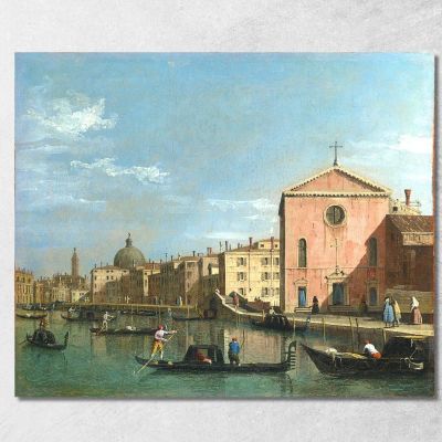 The Grand Canal Facing Santa Croce Canaletto cnl28 canvas print 