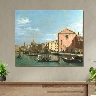 The Grand Canal Facing Santa Croce Canaletto cnl28 canvas print 
