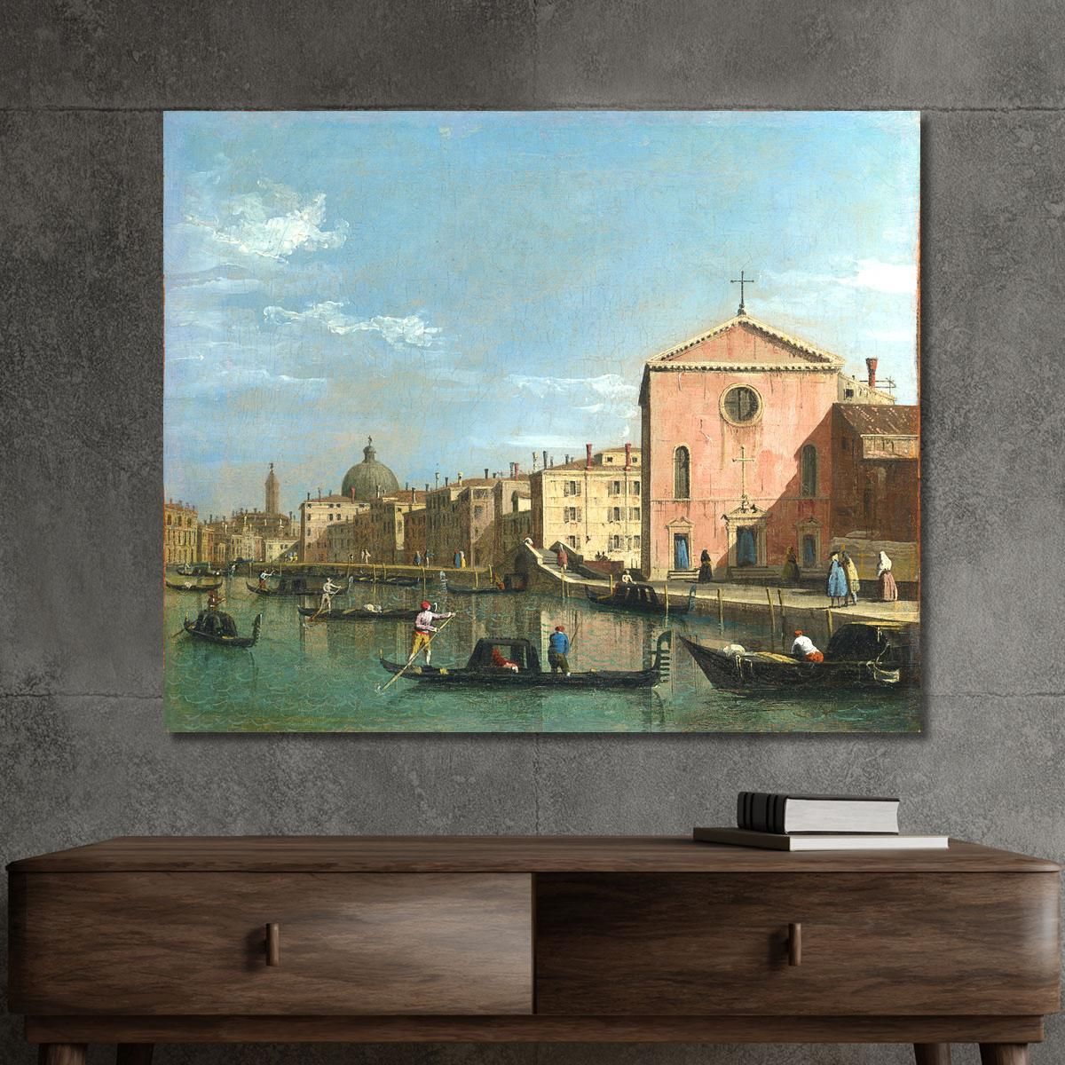 The Grand Canal Facing Santa Croce Canaletto cnl28 canvas print 
